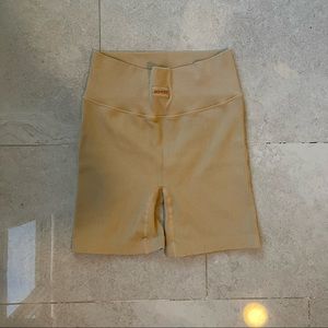 Bo+Tee Biker Shorts, Size XS, Cream/super light peachy color